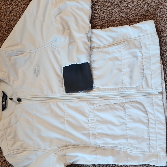 The North Face Mountain Sweatshirt Collarless Full Zip Jacket Small white - Picture 4 of 10